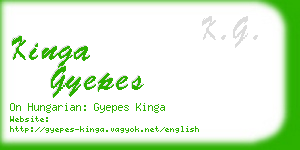 kinga gyepes business card